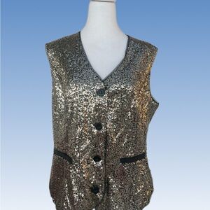 Grace Karin women’s golden and Black Vest size XL